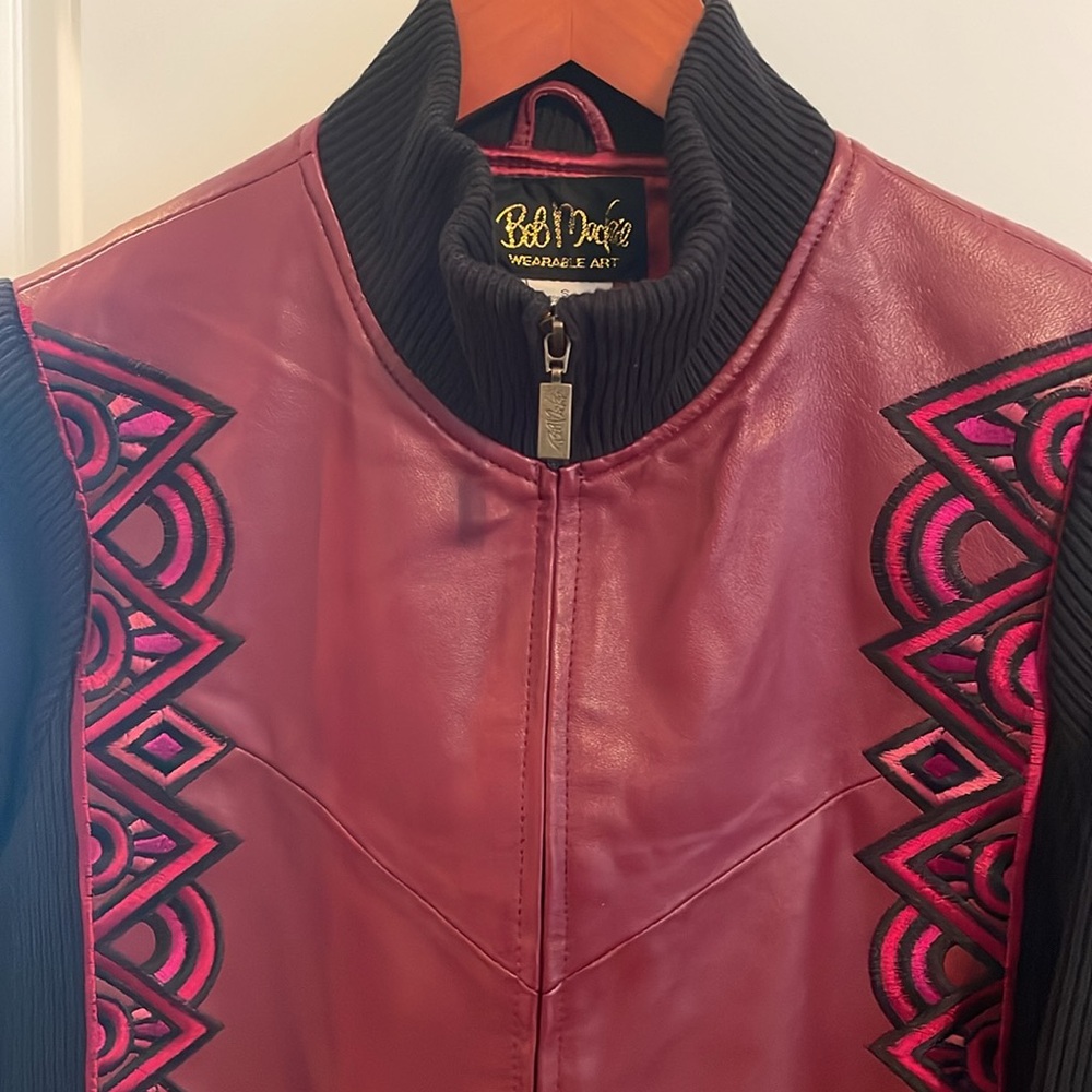Bob Mackie Vintage Leather Jacket - Picture 4 of 8